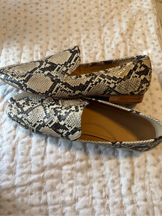 Rag & Co Shoes - Rag & Co Snake-Print Loafers - Black & Cream